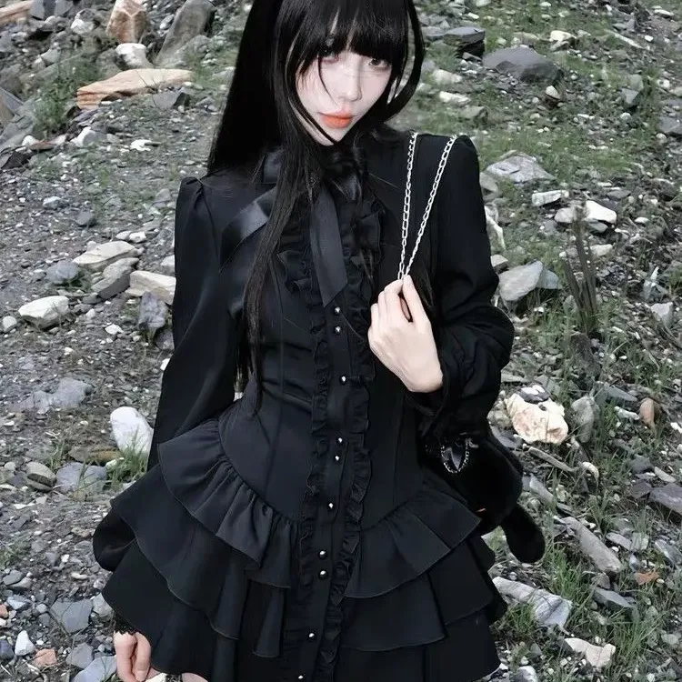 Gothic Lace Y2K Mini Dress 1