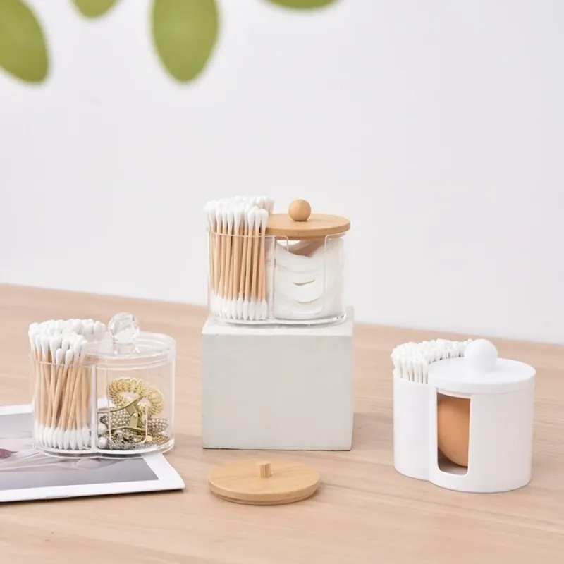Acrylic Cotton Swab Organizer Box 6