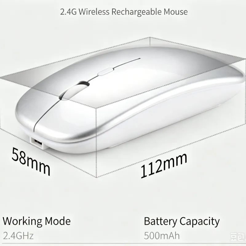 Rechargeable Ergonomic Wireless Mouse 6