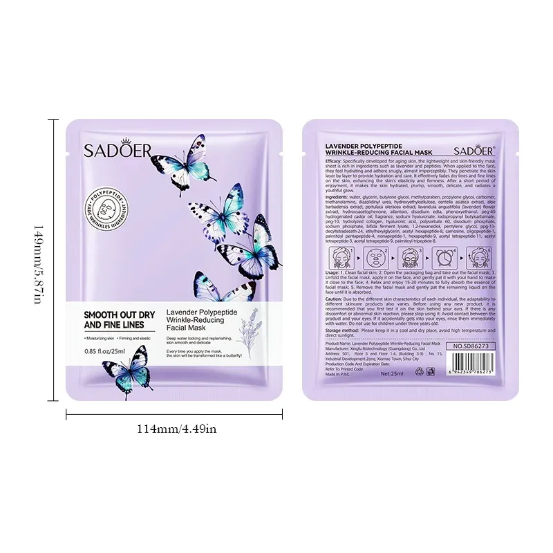 SADOER Lavender Anti-Wrinkle Face Mask 6