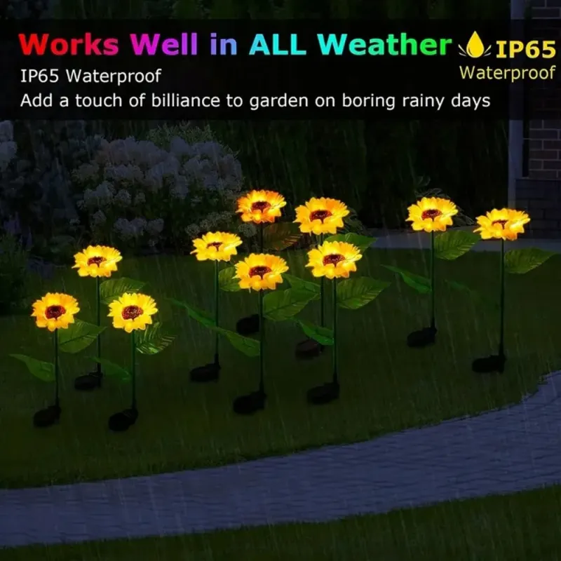 Solar Sunflower Garden Lights 6