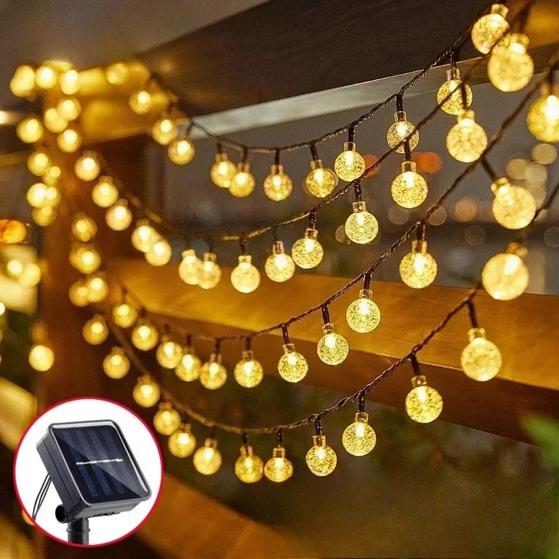 Solar Crystal Globe String Lights 1