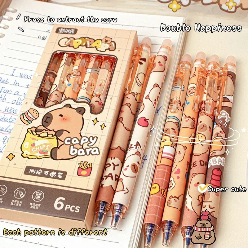 Capybara Gel Pen Set (6Pcs) 1