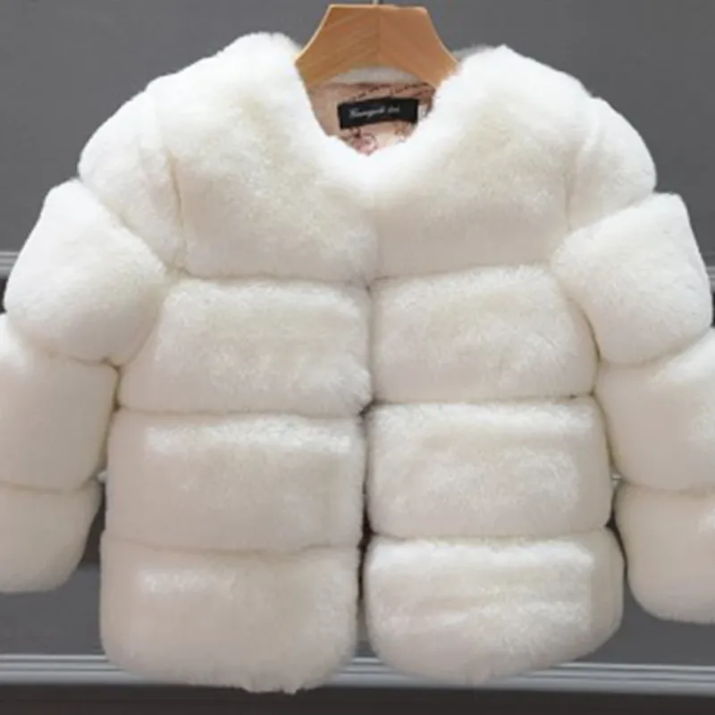 Girls Faux Fur Winter Coat Jacket 5