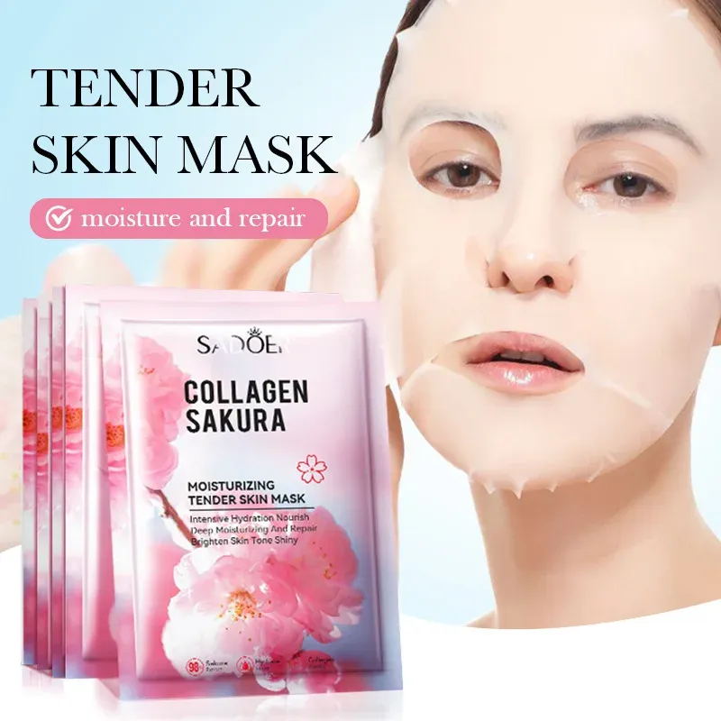 SADOER Sakura Collagen Face Masks 5-Pack 2