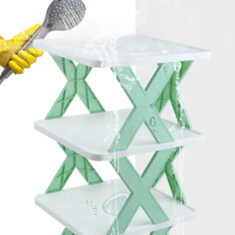 Vertical Narrow Wooden Shoe Rack 4