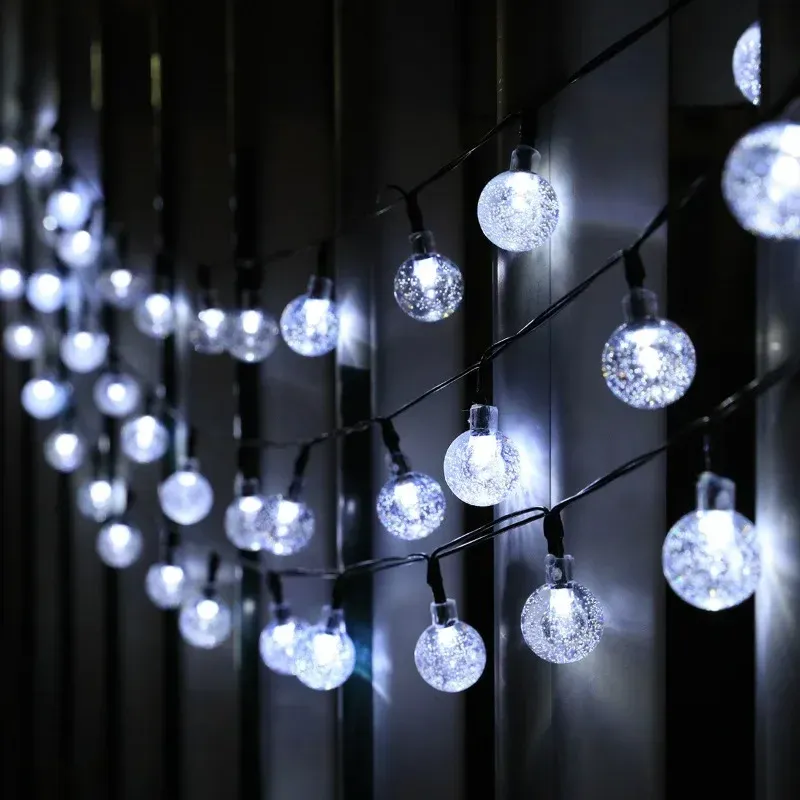Solar Crystal Globe LED String Lights 2