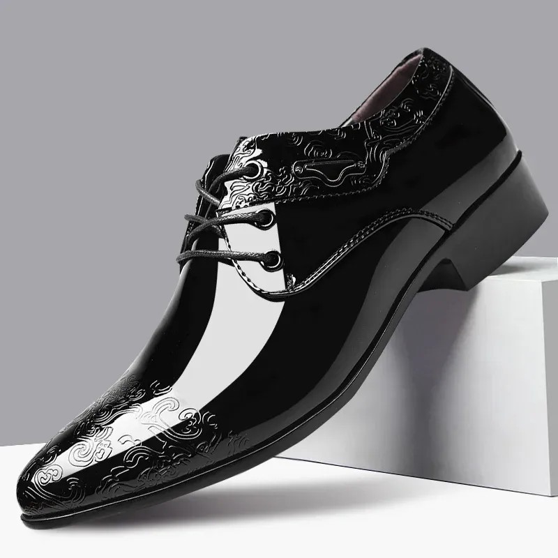 Black Patent Leather Oxford Dress Shoes 4
