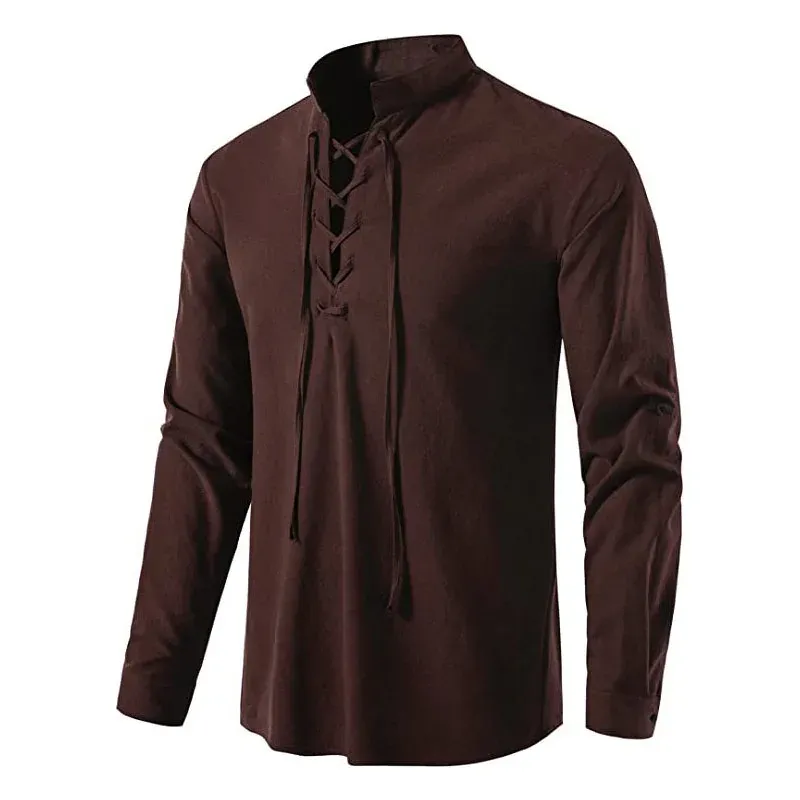 Medieval Viking Pirate Lace-Up Shirt 2