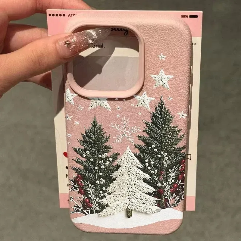 Christmas Tree Lychee Texture iPhone Case 2