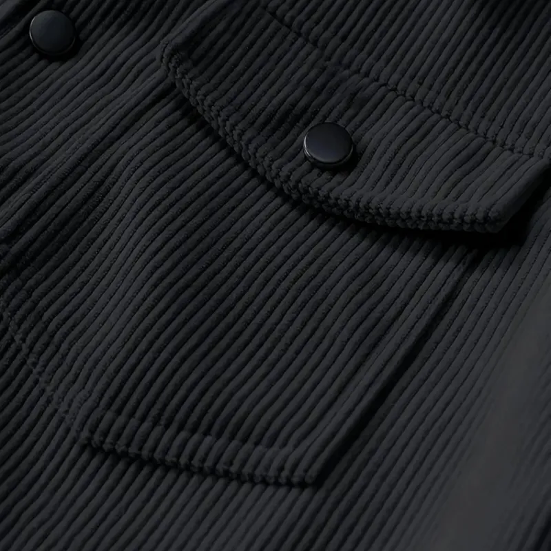 Men's Black Corduroy Trucker Jacket 5