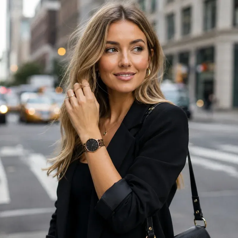 Leopard Print Nylon Strap Women's Watch 5