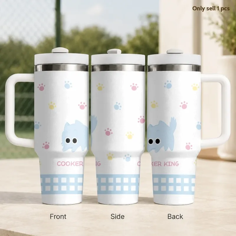 Cartoon Cat Vacuum Flask 40oz 1