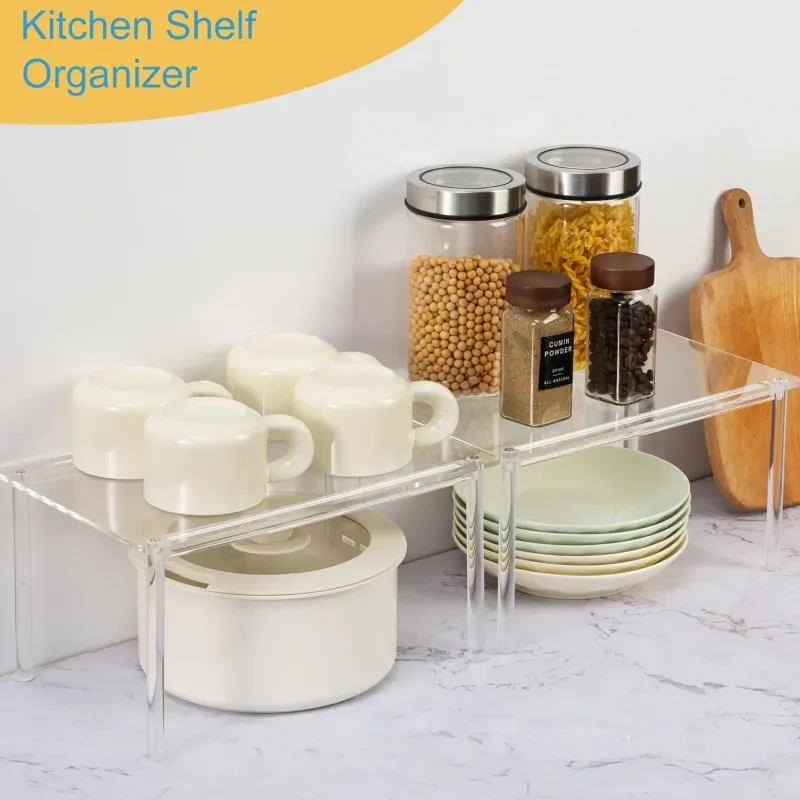 Acrylic Cabinet Organizer Shelf Risers 2