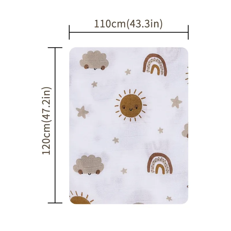Bamboo Cotton Muslin Swaddle Blanket 2