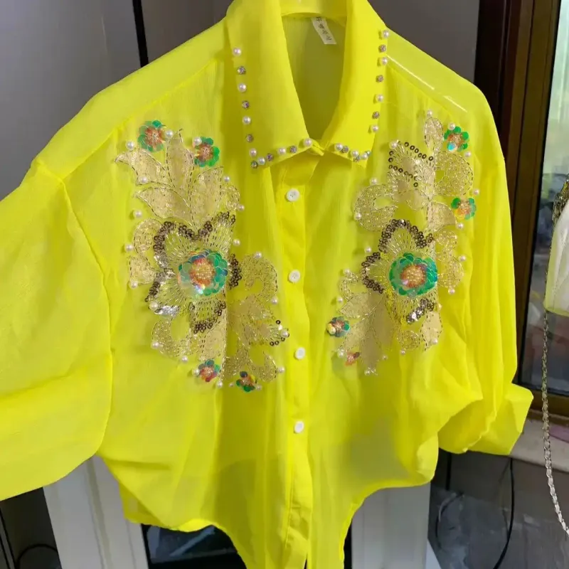 Sparkle Sequins Embroidery Blouse 6