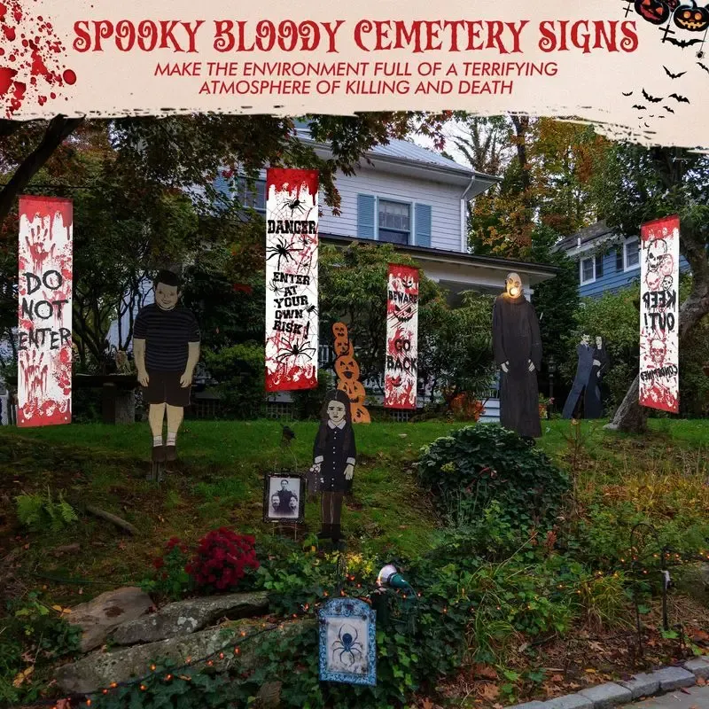 Halloween Horror Skeleton Door Banner 3