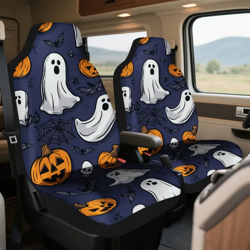 Чехлы на автокресло Halloween Ghost & Pumpkin (2 шт) 1