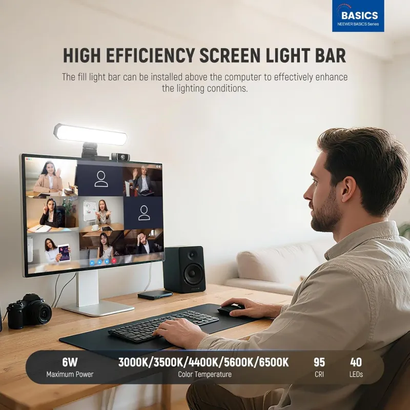 NEEWER 6W Bi-Color Monitor Light Bar Lamp 2