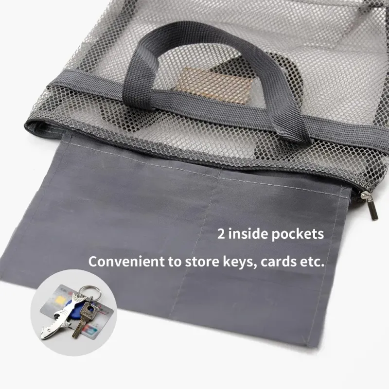 Mesh Shower Caddy Hanging Toiletry Bag 5