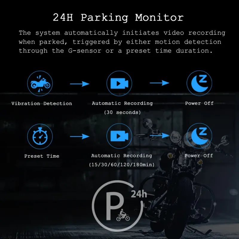 VSYS S2 Motorcycle Dash Cam with TPMS 5