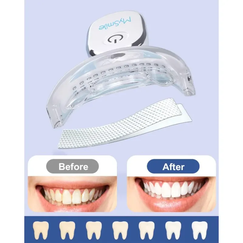 Teeth Whitening Strips Kit with LED Light 4