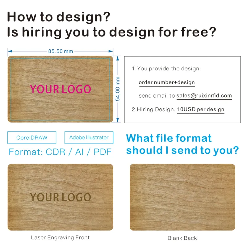 Custom Wooden NFC Business Cards 4