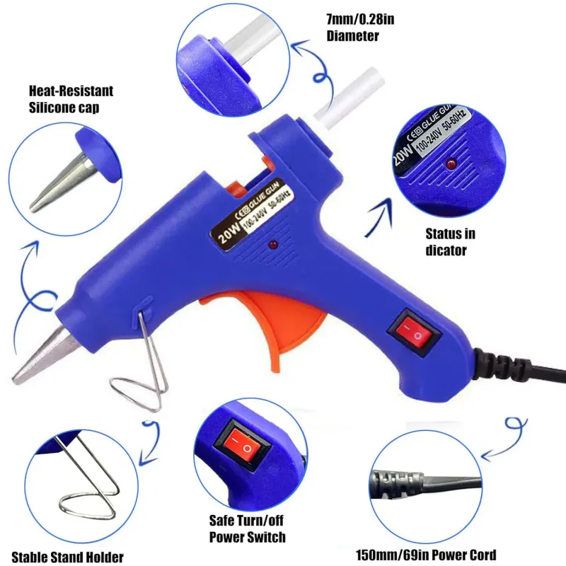 Hot Glue Gun Kit with Glue Sticks 4