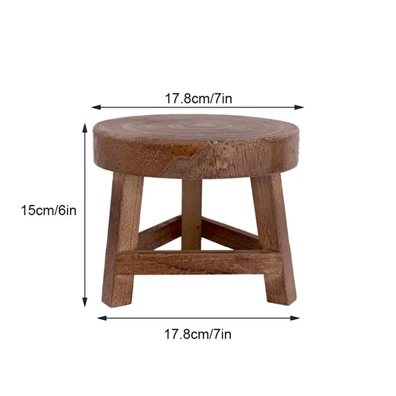 Modern Wood Plant Stand Stool 3