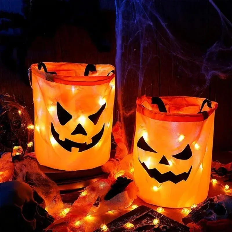 LED Pumpkin Trick or Treat Bucket 3