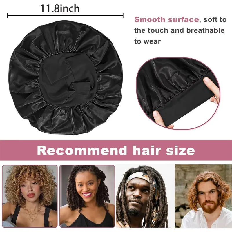 Satin Sleep Bonnet for Curly Hair 2