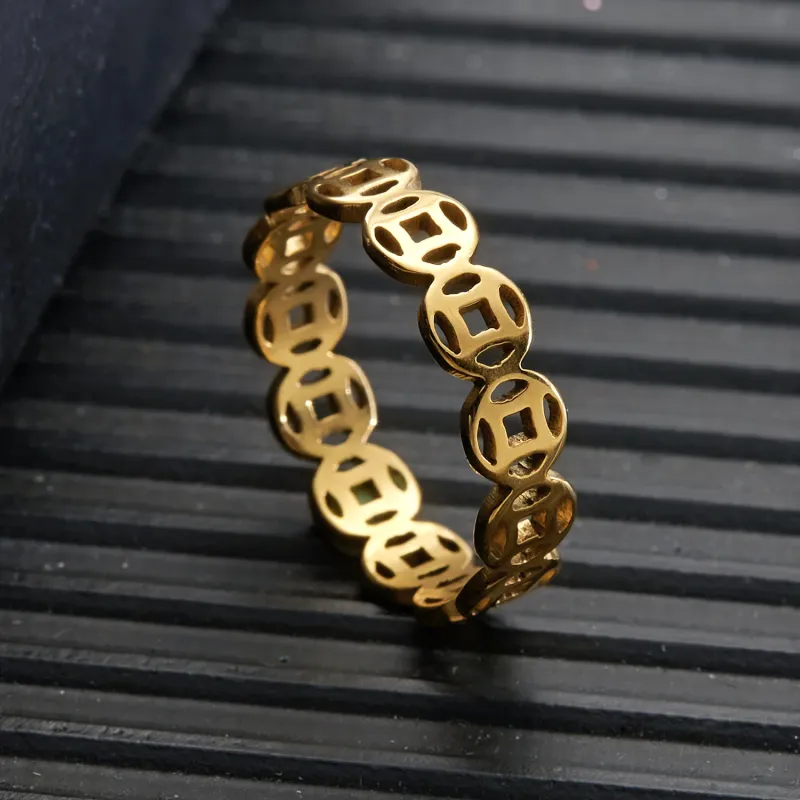 Adjustable Coin Chain Stackable Ring 3