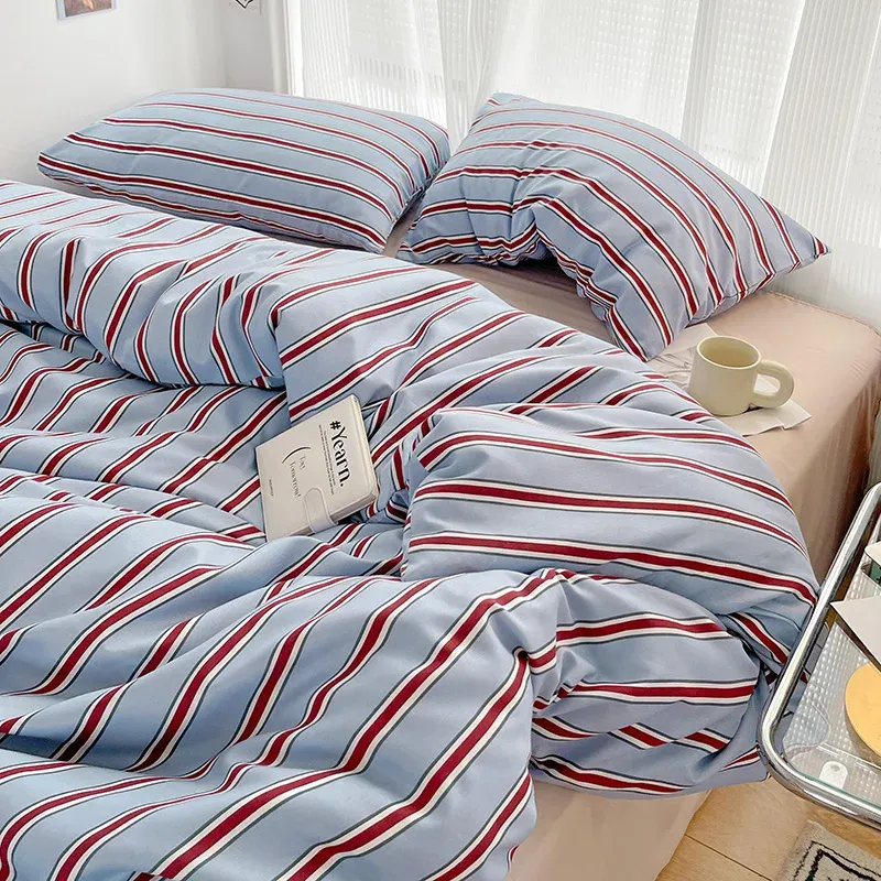 Striped Washed Cotton Duvet Set 1
