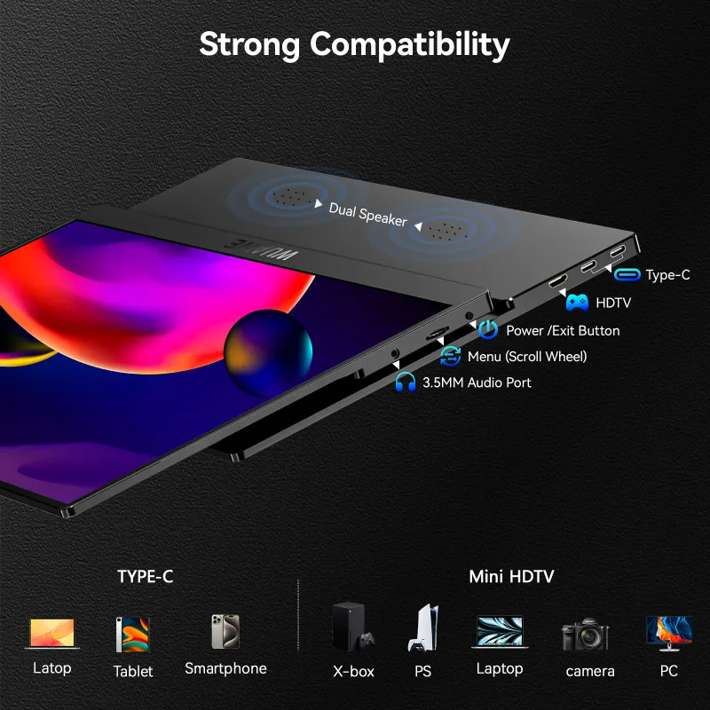 15.6" Portable FHD USB-C Monitor 4