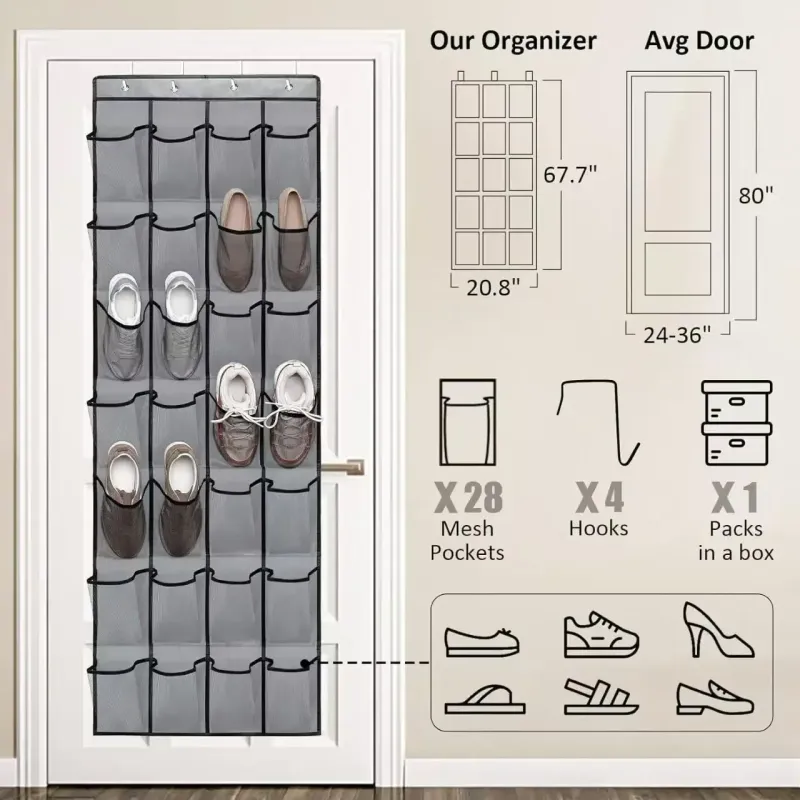 40-Pocket Wall Shoe Organizer 6