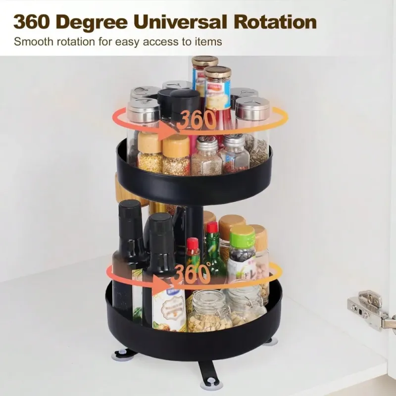 2-Tier Rotating Spice Rack Organizer 3