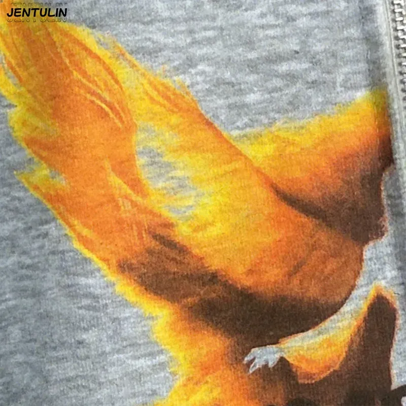Grey Angel Guardian Zip Hoodie 6