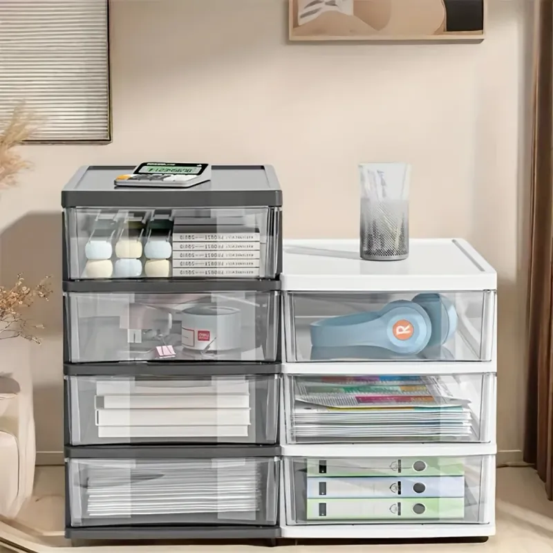 Clear Desktop Storage Organizer with Drawer 4