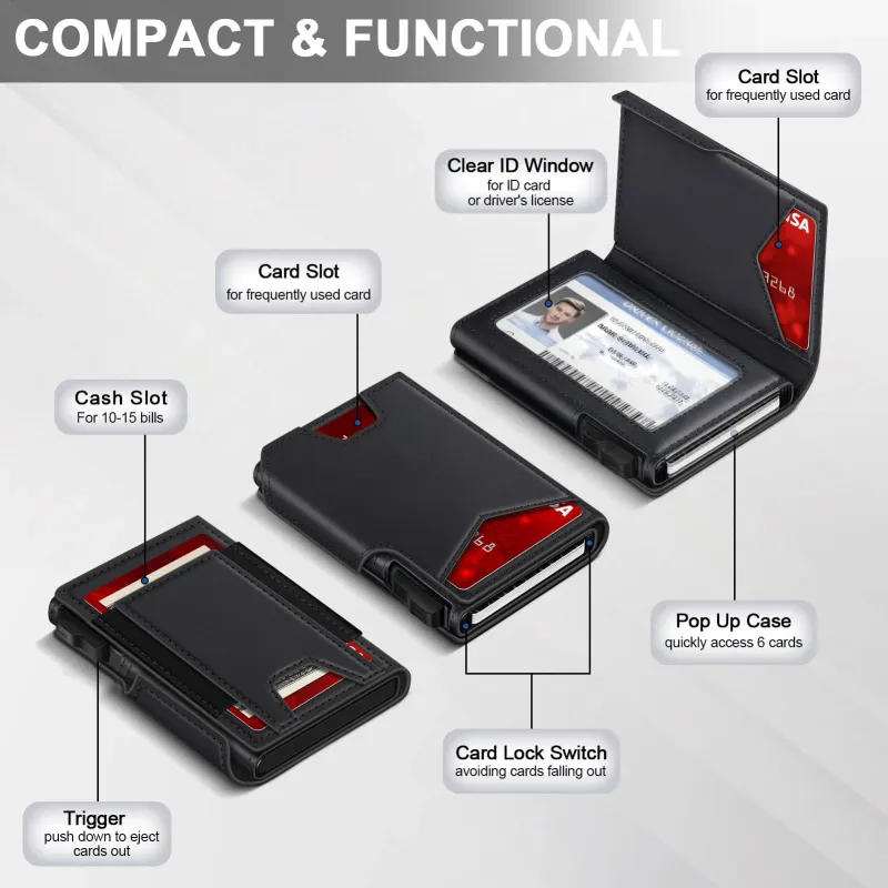 Slim RFID Blocking Leather Wallet 2