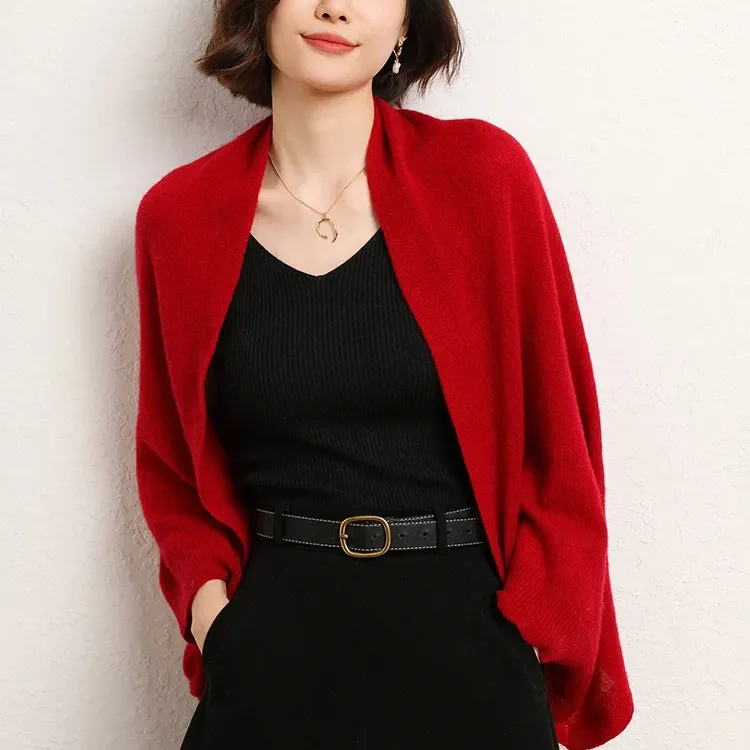 Merino Wool Women's Knit Cardigan 6
