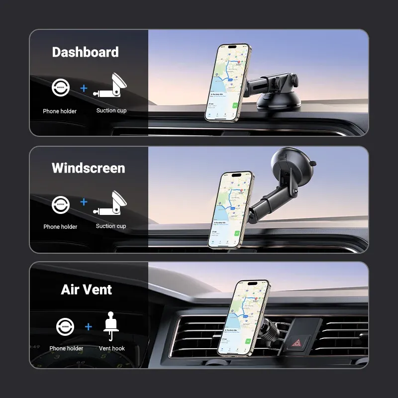 UGREEN 3-in-1 Magnetic Car Phone Holder 2