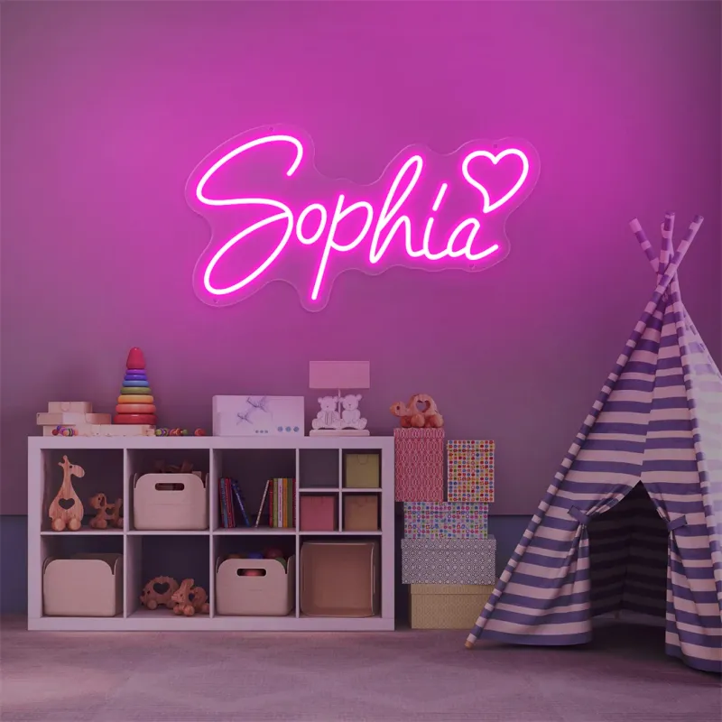 Custom Neon Name Sign for Kids 1