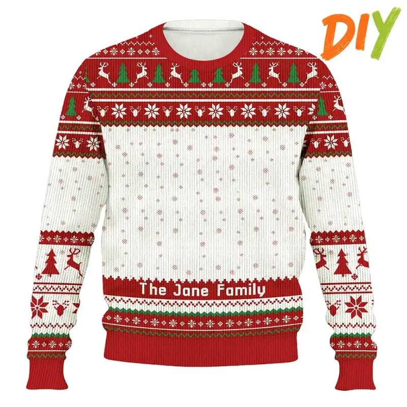 DIY Photo Print Family Christmas Sweater 2