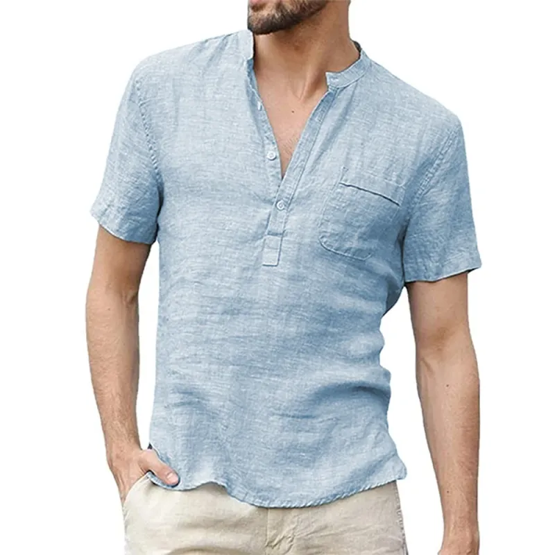 Cotton Linen Men's T-Shirt 2