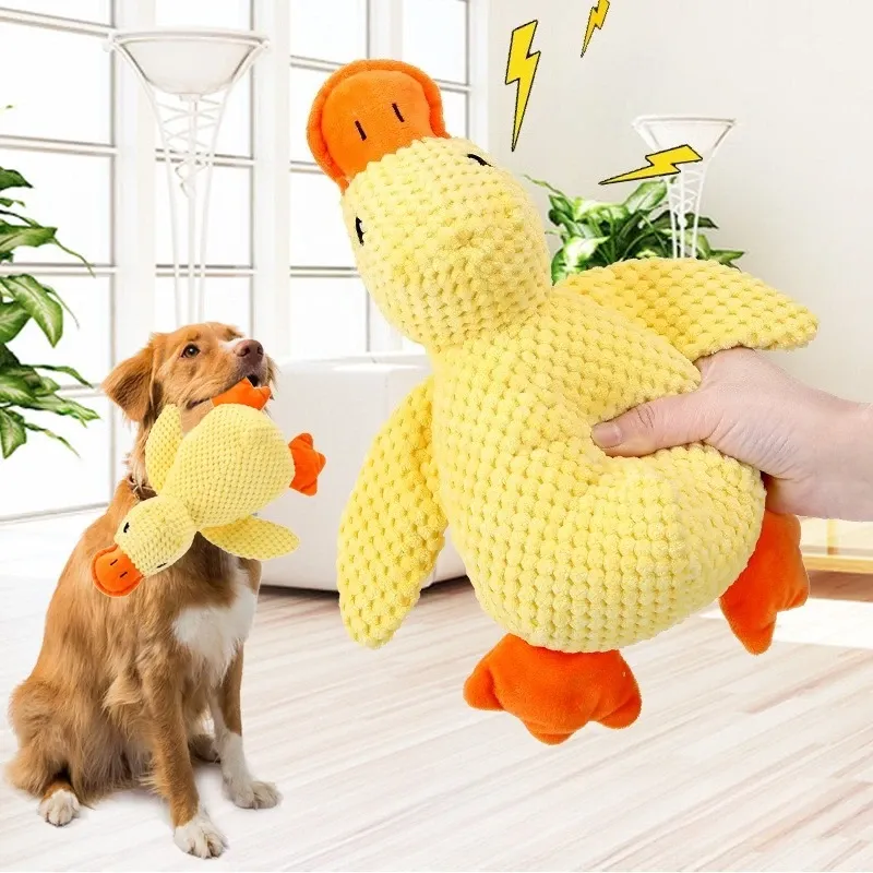 Plush Squeaky Duck Dog Chew Toy 3