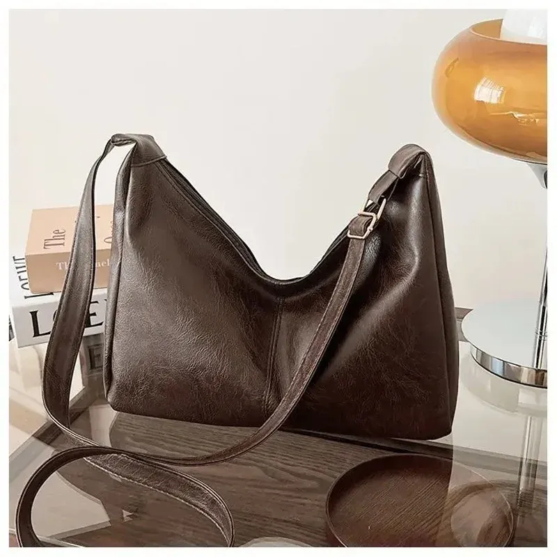 Vintage PU Leather Tote Crossbody Bag 3