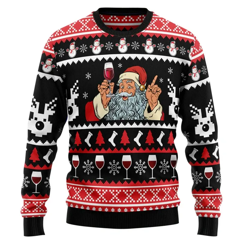 Santa Claus 3D Printed Ugly Christmas Hoodie 2
