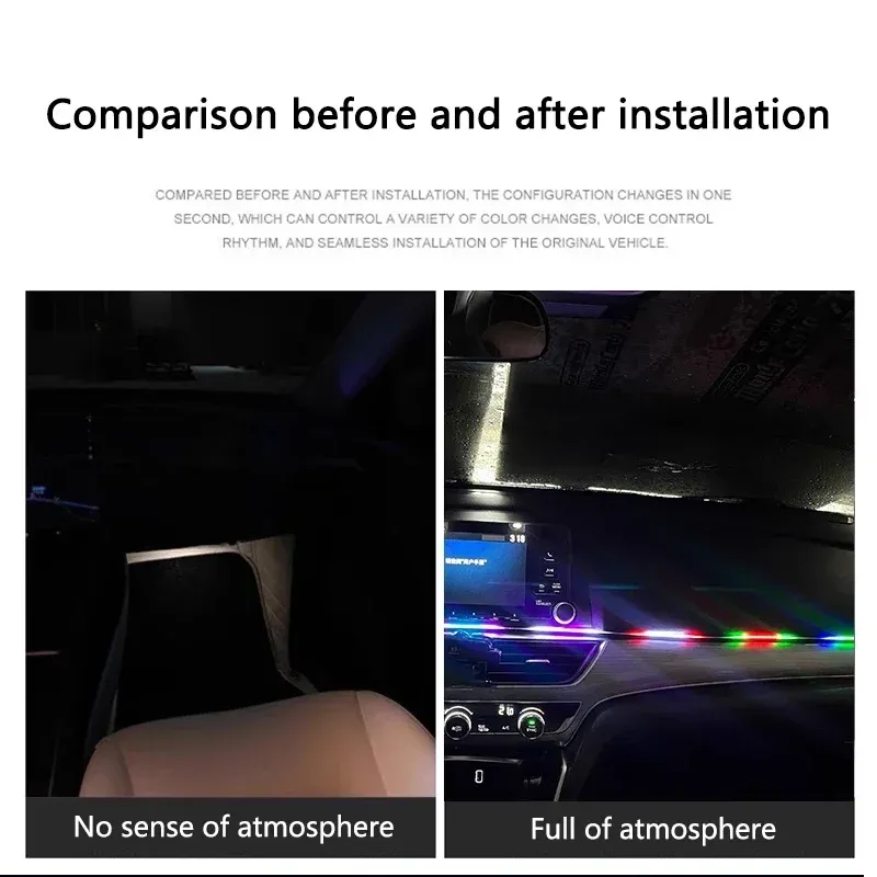 RGB LED Car Ambient Light Strips 2