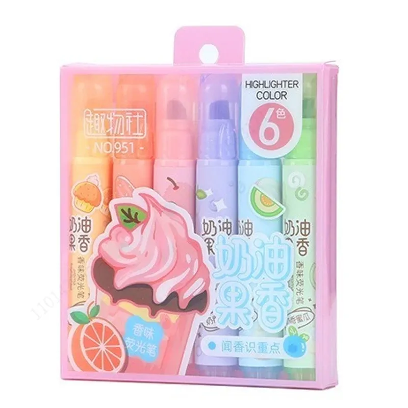 6pc Pastel Scented Highlighter Set 1