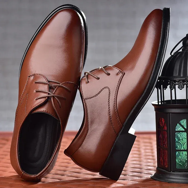 Black Leather Oxford Dress Shoes 1